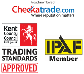Gutter cleaning accreditations, checktrade, Trusted Trader, IPAF in Dartford